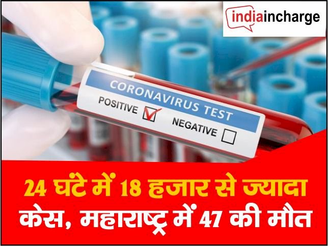 Coronavirus Update : 24 घंटे में 18 हजार से ज्यादा केस, महाराष्ट्र में 47 की मौत, जानिए अपने राज्य का हाल