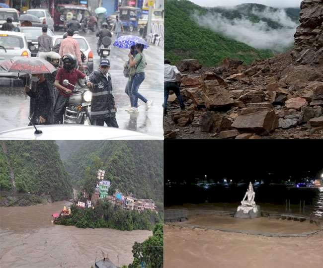 ऋषिकेश में लगातार बारिश के कारण नदियां उफान, कई वाहन नदी में गिरे, कई फंसे